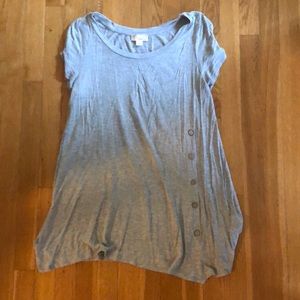 Gray Asymetrical Long T